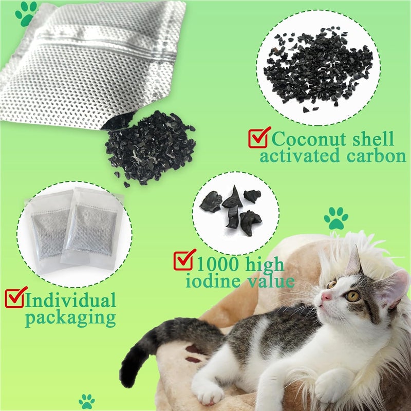 PurifyLogix 12 Pack Odor Eliminator for PuraMax Self-Cleaning Cat Litter Box, Natural Activated Charcoal Filters Refills, Cat Toilet Odor Control Replacement for Automatic Litter Box - Image 5